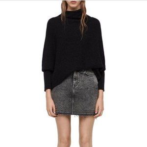 All Saints | Sweaters | All Saints Ridley Black Funnel Neck Wool Cashmere  Sweater Sz S | Poshmark